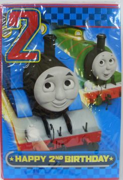THOMAS & FRIENDS BIRTHDAY CARD AGE 2