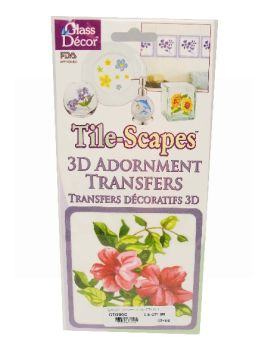 3D GLASS DECOR TRANSFERS FLOWER
