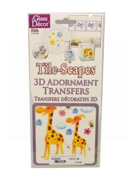 3D GLASS DECOR TRANSFERS ANIMALS