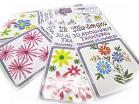 3D GLASS DECOR TRANSFERS FLOWER