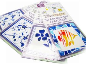 3D GLASS DECOR TRANSFERS FLOWER - FISH