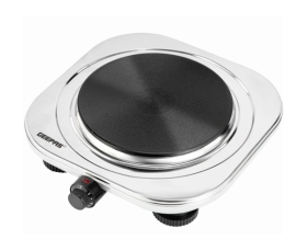 Geepas Stainless Steel Single Hot Plate - 185mm Plate - 1500W