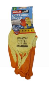 Bruno Safe Latex Work Gloves - Large - Size 9