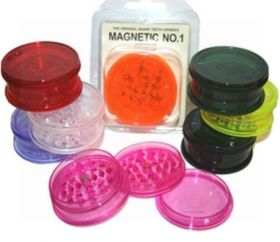 No. 1 Original 3 Part Shark Teeth Grinder - Assorted Colours - 6 x 2.5cm