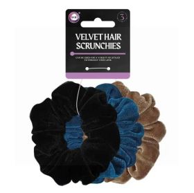Did Velvet Hair Scrunchies - Assorted Colours - Pack of 3