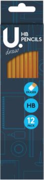 Hb Lead Pencils - Pack Of 12