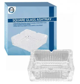DID Square Glass Ashtray