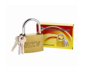 EXTRA HKV GOLD PLATED IRON PADLOCK