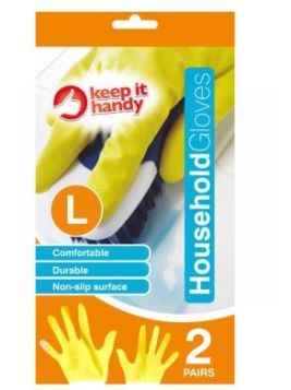 Household Gloves - Large - 2 Pair
