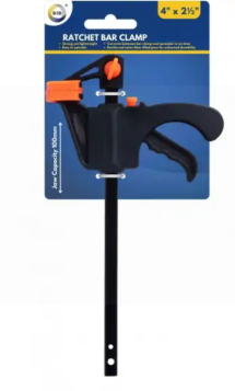 DID Ratchet Bar Clamp - 4" x 2.5" - Black