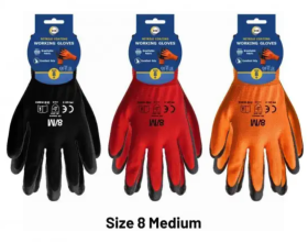 DID Nitrile Coated Gloves - Medium - Size 8
