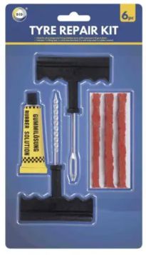 DID Tyre Repair Kit - Pack of 6 Assorted Items