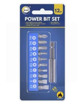 DID Power Bit Set - Pack of 12 Assorted Bits