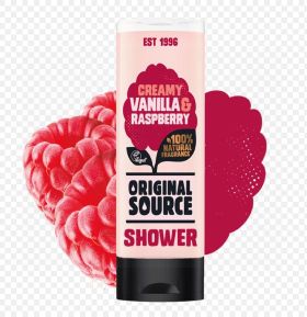 ORIGINAL SOURCE SHOWER GEL - VANILA &  RASPBERRY - 250ML - Exp: 02/27