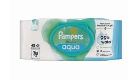 PAMPERS HARMONIE BABY WIPES - AQUA - LIMITED EDITION - PACK OF 48 WIPES - EXP: 02/28