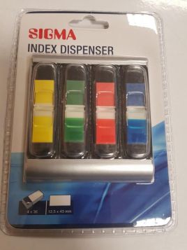 Quality Sigma Index Dispenser - Assorted Coloured Stickers