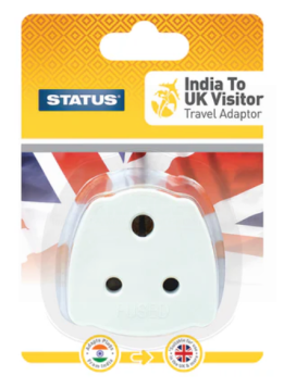 Status India To UK Visitor Travel Adaptor