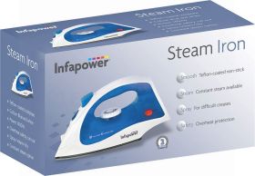 Infapower Teflon-Coated Non-Stick Steam Iron - 1400W