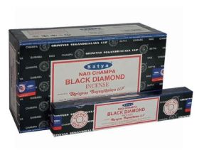 Satya Nag Champa Incense Sticks - Black Diamond - 15 grams - Pack of 12 