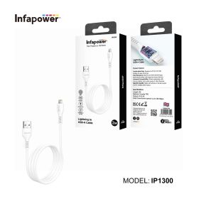 Infapower Lightning To USB-A Cable - White - 2M