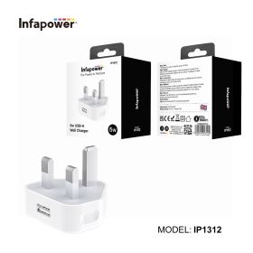 Infapower 5W USB-A Wall Charger - White