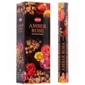 Hem Incense Sticks - Amber Rose - Pack of 6