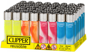 Clipper Reusable Flint Lighters - Nebula - Pack of 48