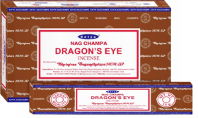 Satya Nag Champa Incense Sticks - Dragon's Eye - 15 grams - Pack of 12 