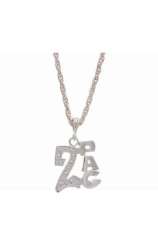 2PAC SILVER PENDANT NECKLACE