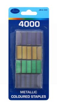 METALLIC COLOURED STAPLES 4000 pc
