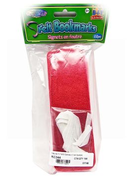 KRAFTY KIDS FELT DIY BOOKMARKS X 12 ASSORTED