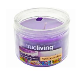True Living Scented Glass Candle - Blackberry Macaroon/Vanilla Cake Pop - 85g 