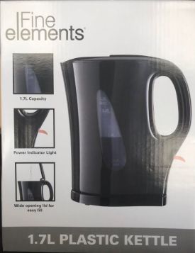 Fine Elements Cordless Jug Kettle - 1.7L - 2200W - Black