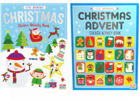 Little Adventures Christmas Colouring Activity & Sticker Books - Assorted 