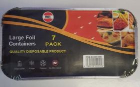 Large Disposable Foil Containers With Lids (20Cm) - Pack Of 7