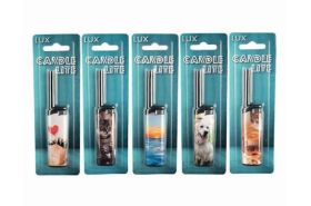 Lux Candle Lite Refillable Tube Lighter - 13cm - Mixed Designs