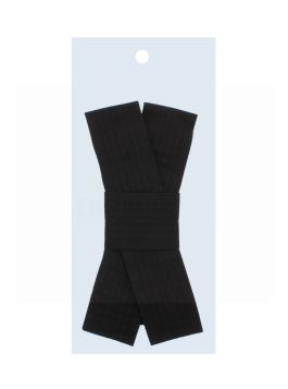 BLACK ELASTICATED LADIES BOW BELT