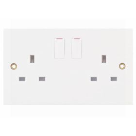 Selectric 13A Single Pole Double Switched Socket 2 Gang
