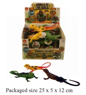 Toy Animals Of The World Lizard And Crocodile  Series - Assorted Sizes, Shapes And Colours