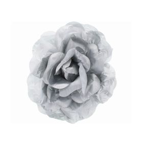 WOMENS SILVER SHIMMER FLOWER HAIR CLIP