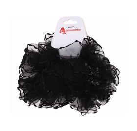 BLACK HAIR ELASTIC BAND 2 PIECES 