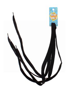 METALLIC BLACK THICK SHOE LACES