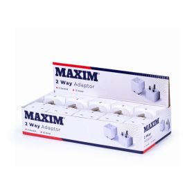 Maxim 2 Way Mains Fused Adaptor - 13A - White