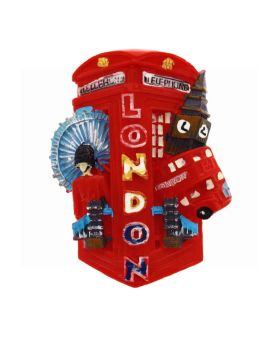 FRIDGE MAGNET PHONE BOOTH GUARD BUS