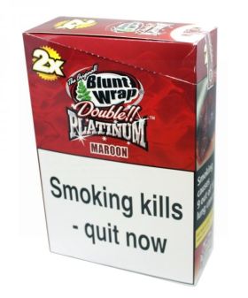 Original Blunt Wrap Double Platinum Maroon - Pack Of 50