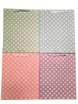 GIFT BAGS – ASSORTED PACK OF 6 BLUE & 6 FLORAL PINK
