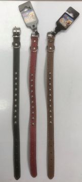 Pet Touch Rivet Dog Collar - Medium - 46.5Cm Length - Colours May Vary