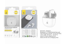 One Plus TWS BTS Bluetooth Earbuds 300mAh/30mAh - White