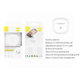 One Plus TWS Bluetooth Earphones 230mAh/25mAh - White
