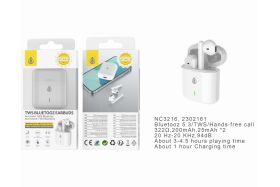 One Plus TWS Bluetooth Earphones 200mAh/25mAh - White